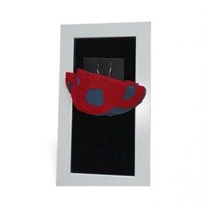 39. Handmade leather earrings inspire by Frieda Kahlo by me floral cutouts